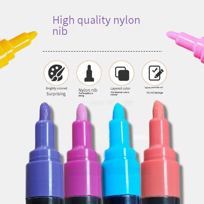 36/60/84/120 ألوان أقلام طلاء أكريليك علامات لطلاء الصخور حجر السيراميك الزجاج الخشب أكواب النسيج المعدني Canva #3