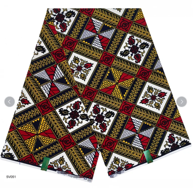 

100% Cotton African Fabrics 6 Yards Wax Prints Good Quality Wax Tissu Loincloth For Women Dress Sewing