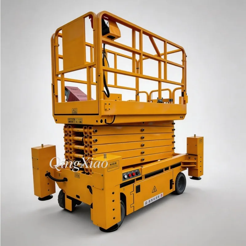 FOB Tracked Scissor Lift Table Crawler Aerial Platform Self Propelled Automatic Rough Terrain 500kg Capacity Strong Power