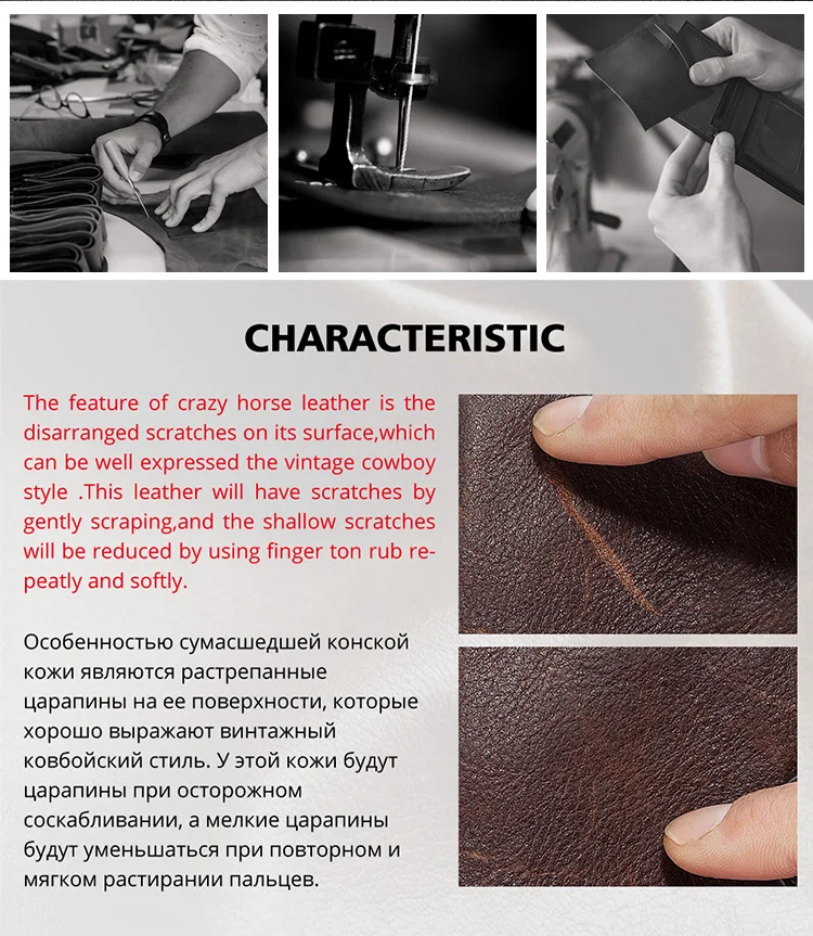HUMERPAUL Herren-Kartenhalter mit Geldfach, Crazy Horse-Leder, Pop-Up, minimalistische Geldbörse, RFID-blockierendes, schlankes Bankkartenetui aus Metall – Detail 7