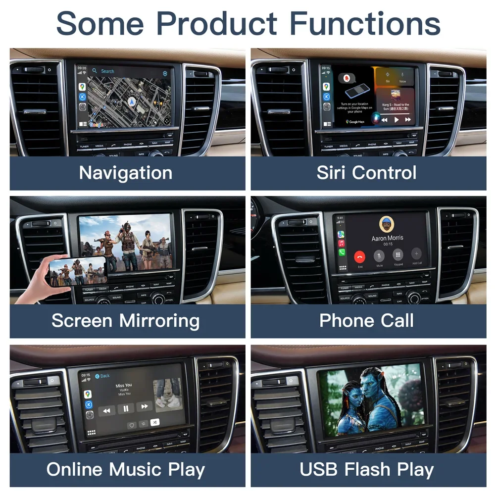 Wireless Carplay Android Auto For Porsche PCM3.1 PCM4.0 Panamera Cayenne Cayman Macan Boxster 911 991 718 navigation Car Play