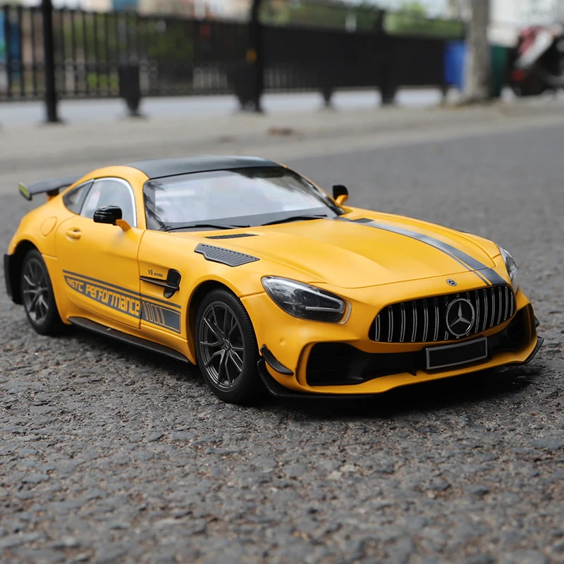 New 1:18 Benz GTR Green Demon Alloy Die Cast Toy Car Model Sound and Light Pull Back Children\'s Toy Collectibles Birthday Gift