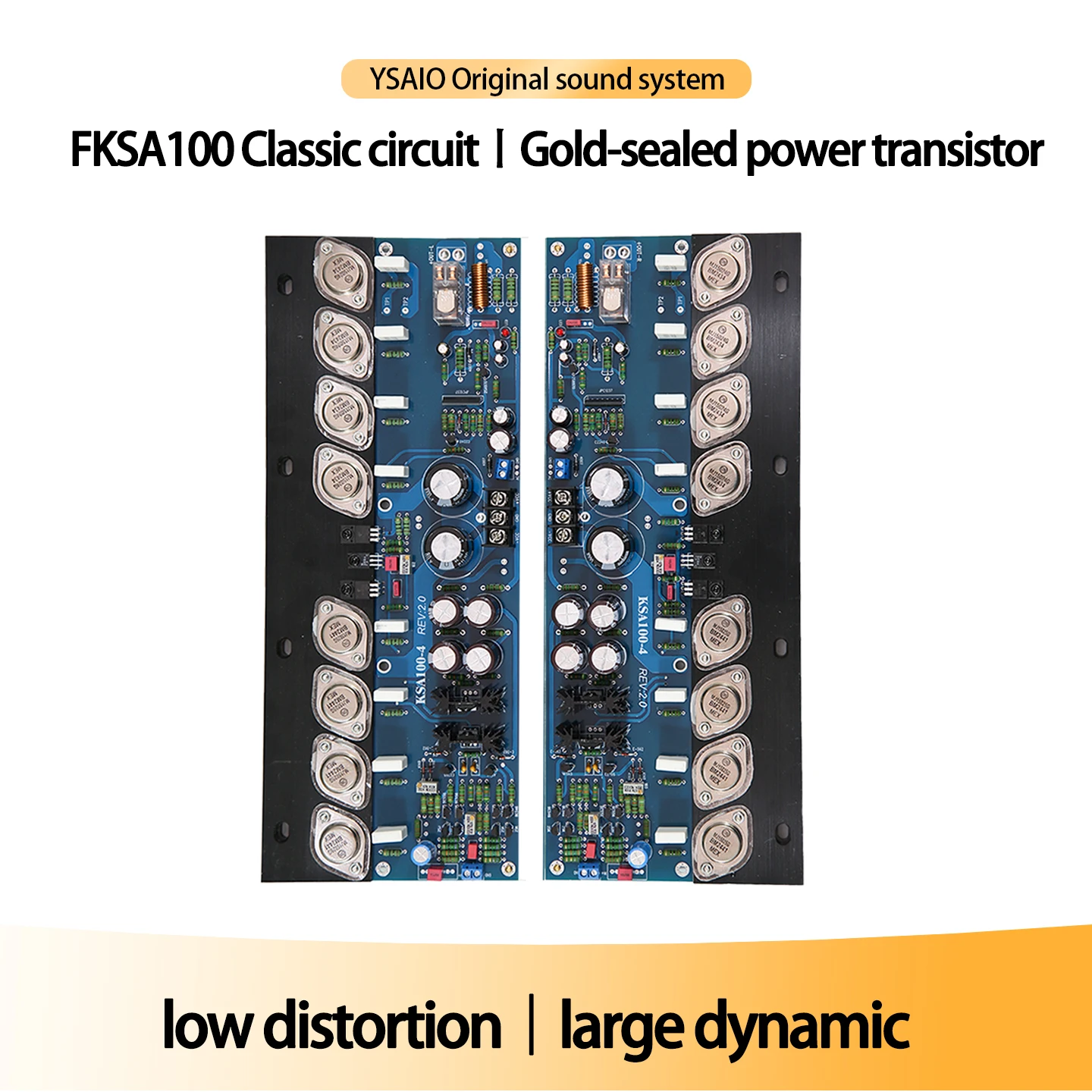 Ysaio Ksa100-4 Gold-Sealed Tube 8-Tube Amplifier Board, Audiophile Hifi Pure Power Amplifier Finished Board, Adjustable Class a