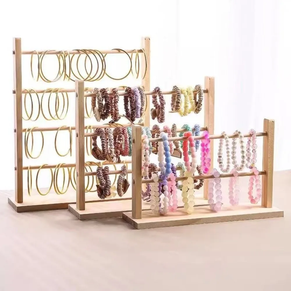 2/3/4 Layer Jewelry Display Stand Storage Shelf Removable Bracelet Frame Space Saving Vintage Hair Rope Rack Living Room