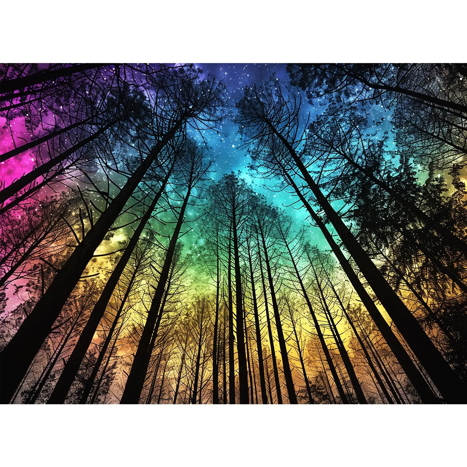 

Landscape Trees Colorful Sky 500/1000/1200/2000 PCS Jigsaw Puzzles Family Activity Games for Gameroom Bedroom Gifts Home Decor