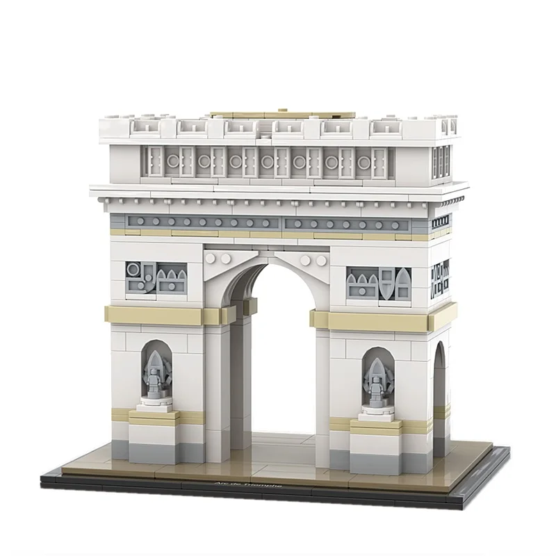 Bloques de construcción MOC France Arc de Triunfo, modelo de arquitectura de punto de referencia mundial, juguetes de ensamblaje DIY, regalo de Navidad para niños, 603 Uds.