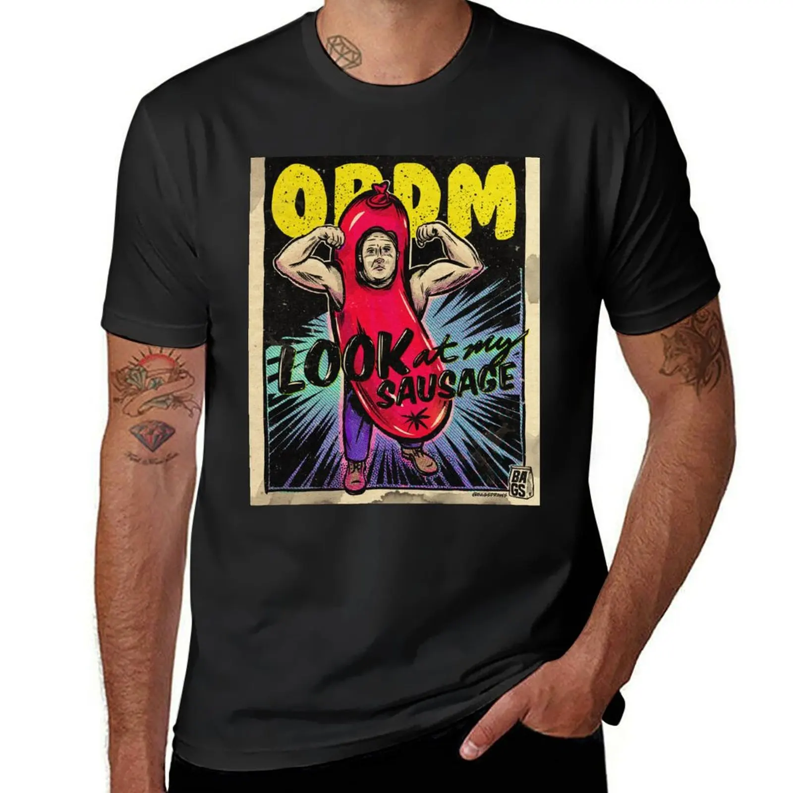 

OBDM - Look At My Sausage T-Shirt custom shirt plain cotton graphic tees funny shirt cotton sweat shirts, men