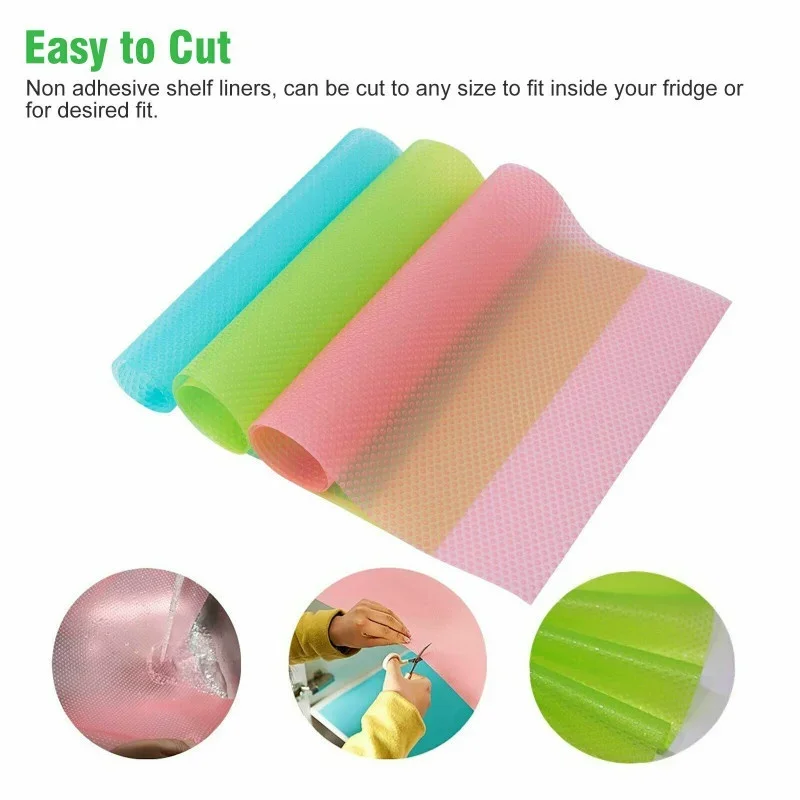 2/4PCS New Refrigerator Waterproof Pad Antibacterial Antifouling Mildew Moisture Can Be Cut Washed Pad Fridge Mats Cabinet Mat