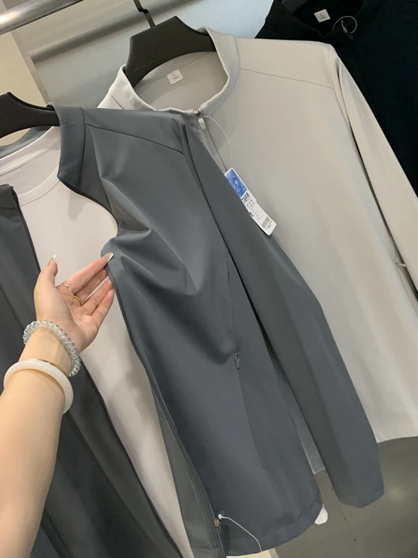 

Куртка-свитшот с 3D-кроем и воротником-стойкой, с текстурой Air Layer, молодежная, повседневная, из нейлона и спандекса, на молнии, с длинными рукавами