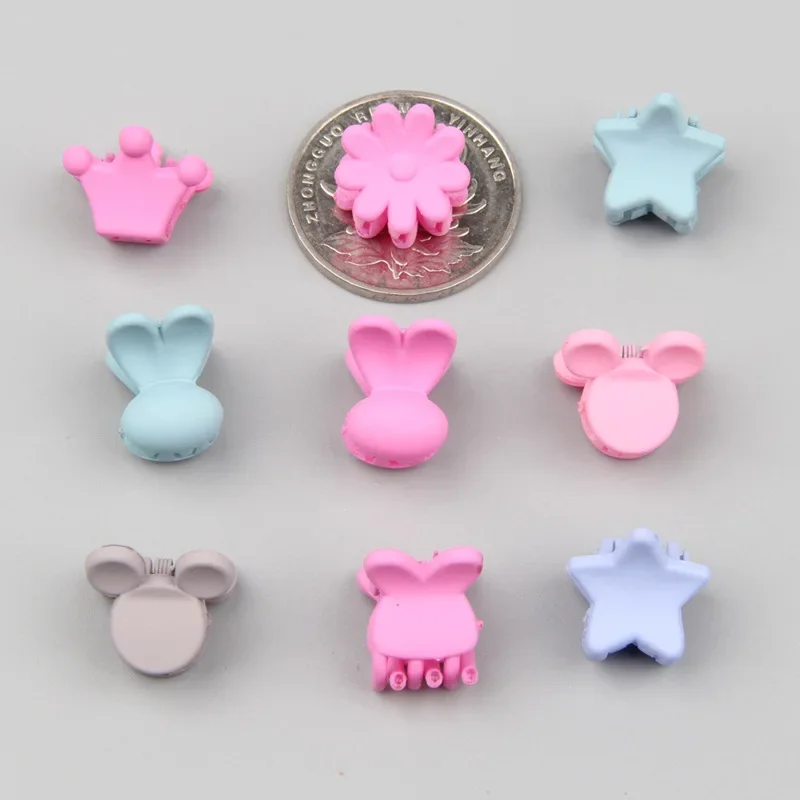 Children small size hair clips mini cute frosted clip colorful hairpin infant does not hurt hair clips small scratch clip