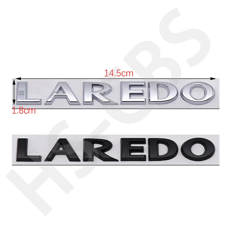 3D Metal Laredo Rear Trunk Letter Badge Emblem For Grand Cherokee Tailgate Logo Decal Fender Door Decor Accessories