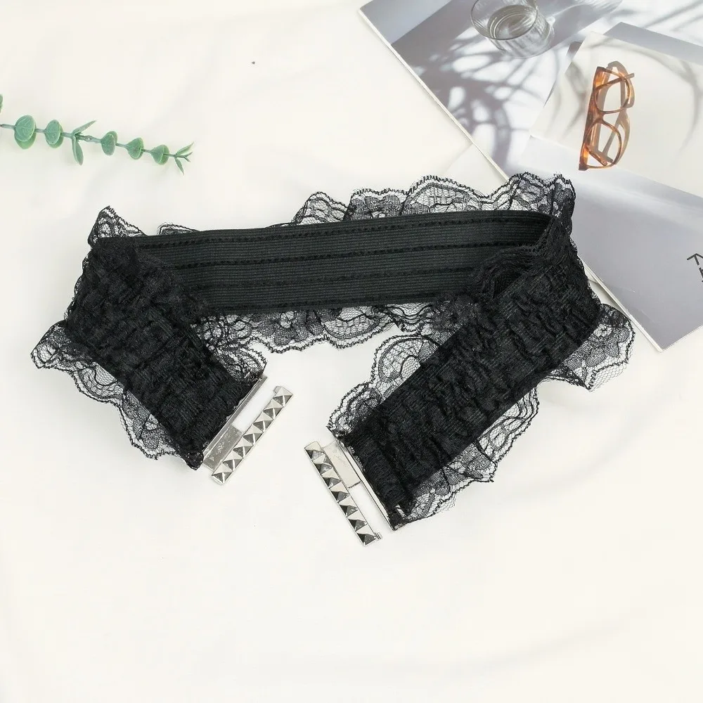 حزام خصر دانتيل أنيق متعدد الاستخدامات بعرض 6 سم بلون سادة مشد للخصر وشاح مرن للنساء #3