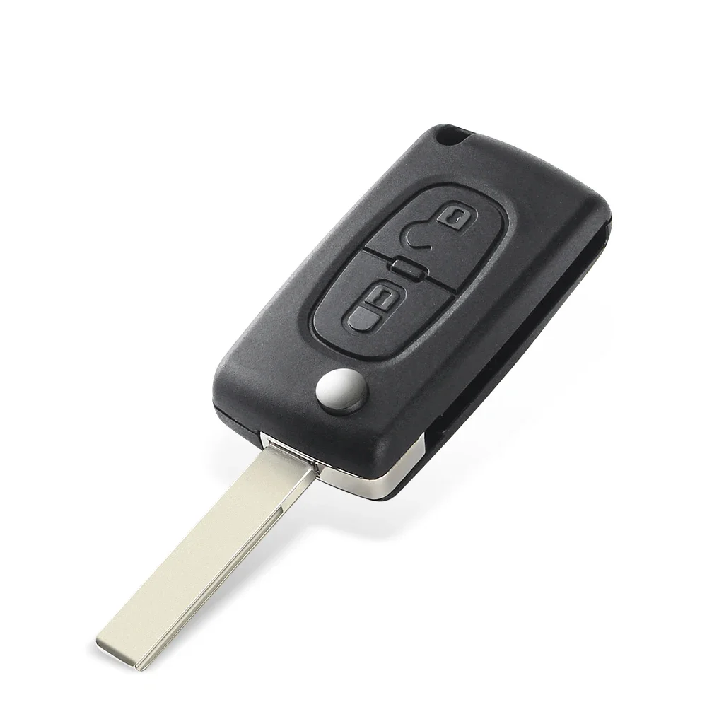 KEYYOU 3 Buttons Remote Car Key Shell Case Fob For Peugeot 207 208 307 308 408 Partner Flip Folding Auto Key HU83 Blade CE0536