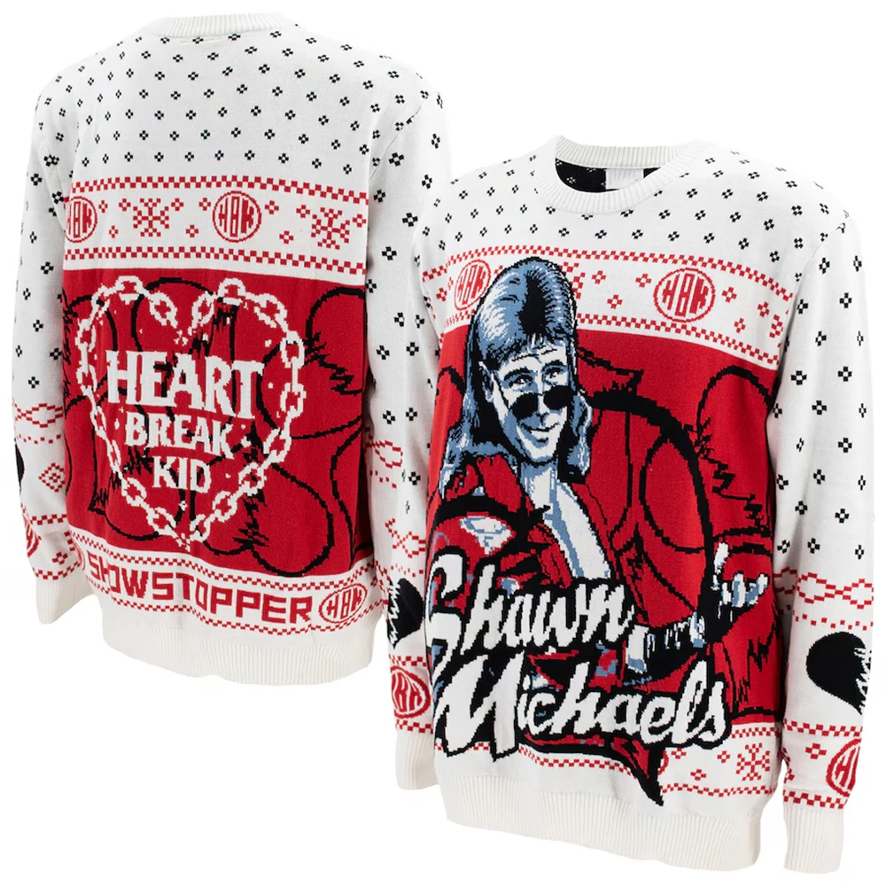 Shawn Michaels Heart Break Kid Ugly Christmas Holiday Sweater Men Women Pullover Round Neck Top Clothing 2025 New Sweatshirt