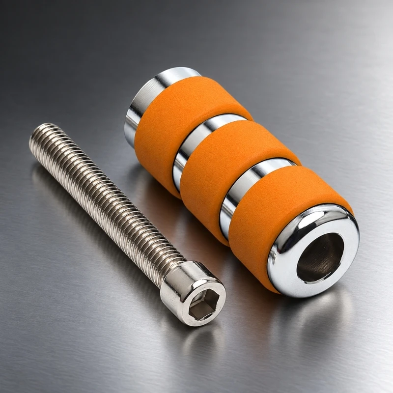 Y1UB Aluminum Motorcycle Replacement Shifter Peg with Silicone Contact Area, Center Bore, and Separate Mounting Bolt