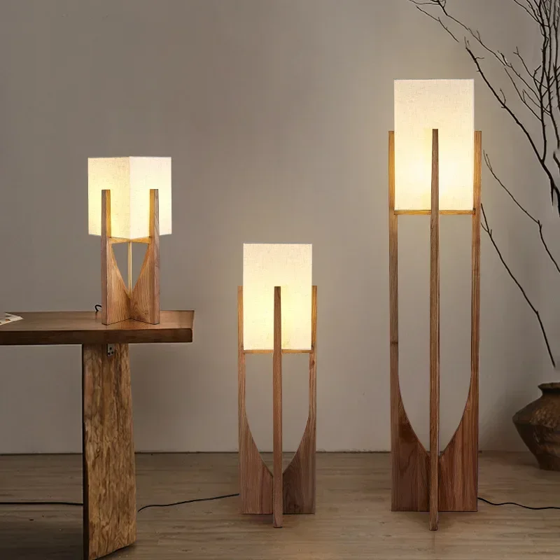 Fairbanks Lámpara de escritorio de lectura de madera para sala de estar, dormitorio, sofá, mesita de noche, diseñadores nórdicos sólidos, lámparas de pie LED