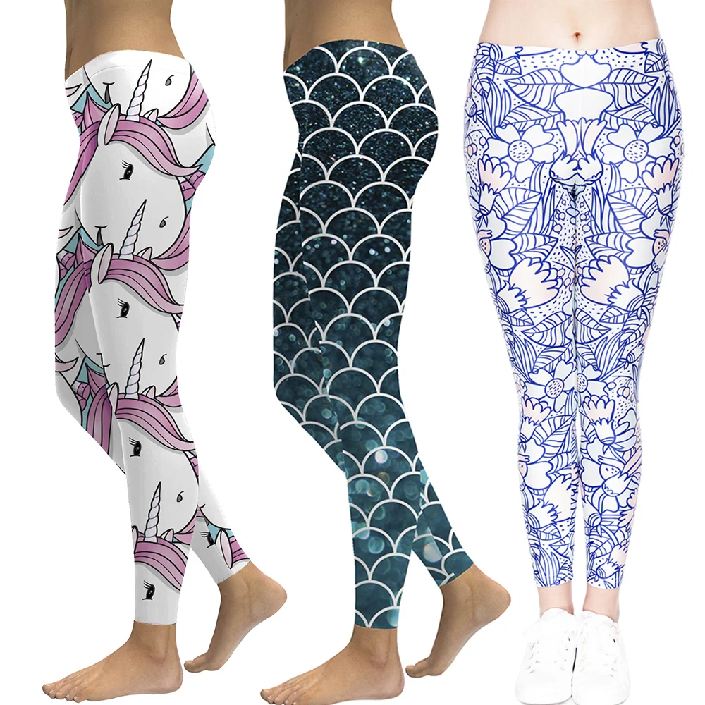 Women Leggings Lovely Holographic Digital Print Fitness Legging High Waist Workout Pants Casual Street Leggins 2026 Autumn