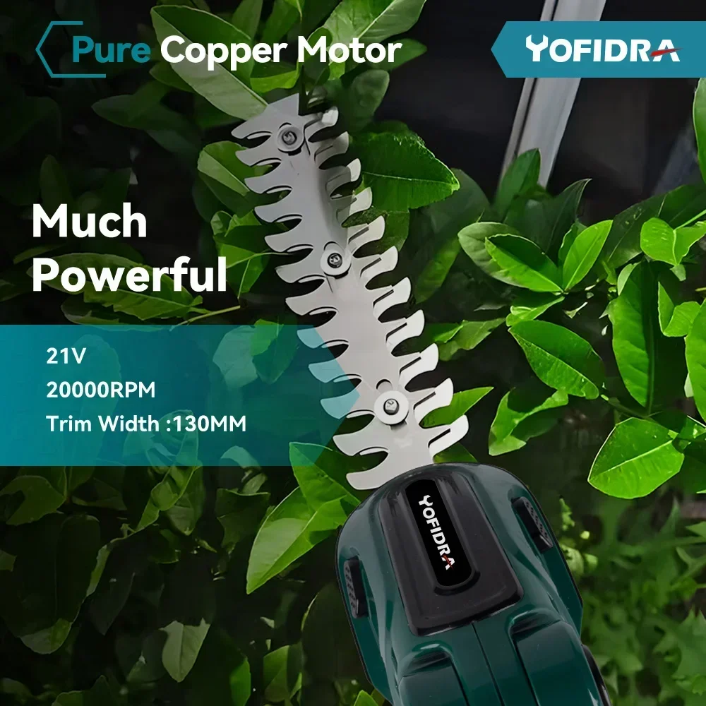 Yofidra 24V 2 in 1 Electric Hedge Trimmer 20000rpm Household Lawn Mower  Garden Bush Scissors Grass Scissors Power Tool