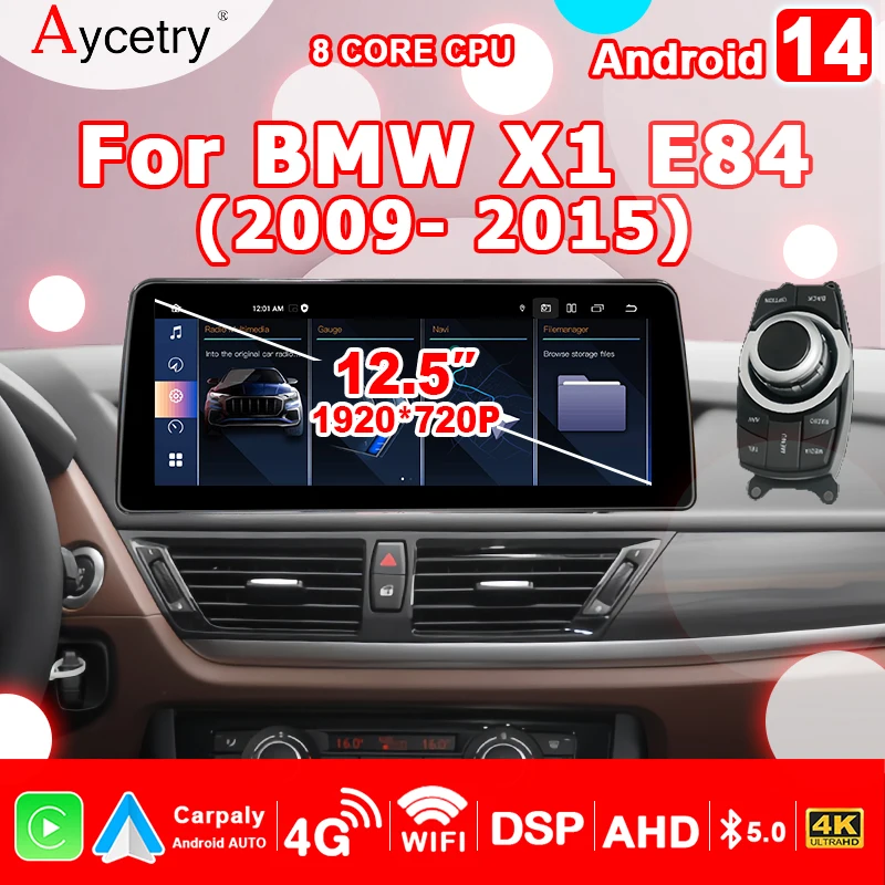 8GB+256GB Carplay Android 14 Auto Stereo autoradio For BMW X1 E84 2009-2015 2 din Car Radio Multimedia player Screen 4G LTE