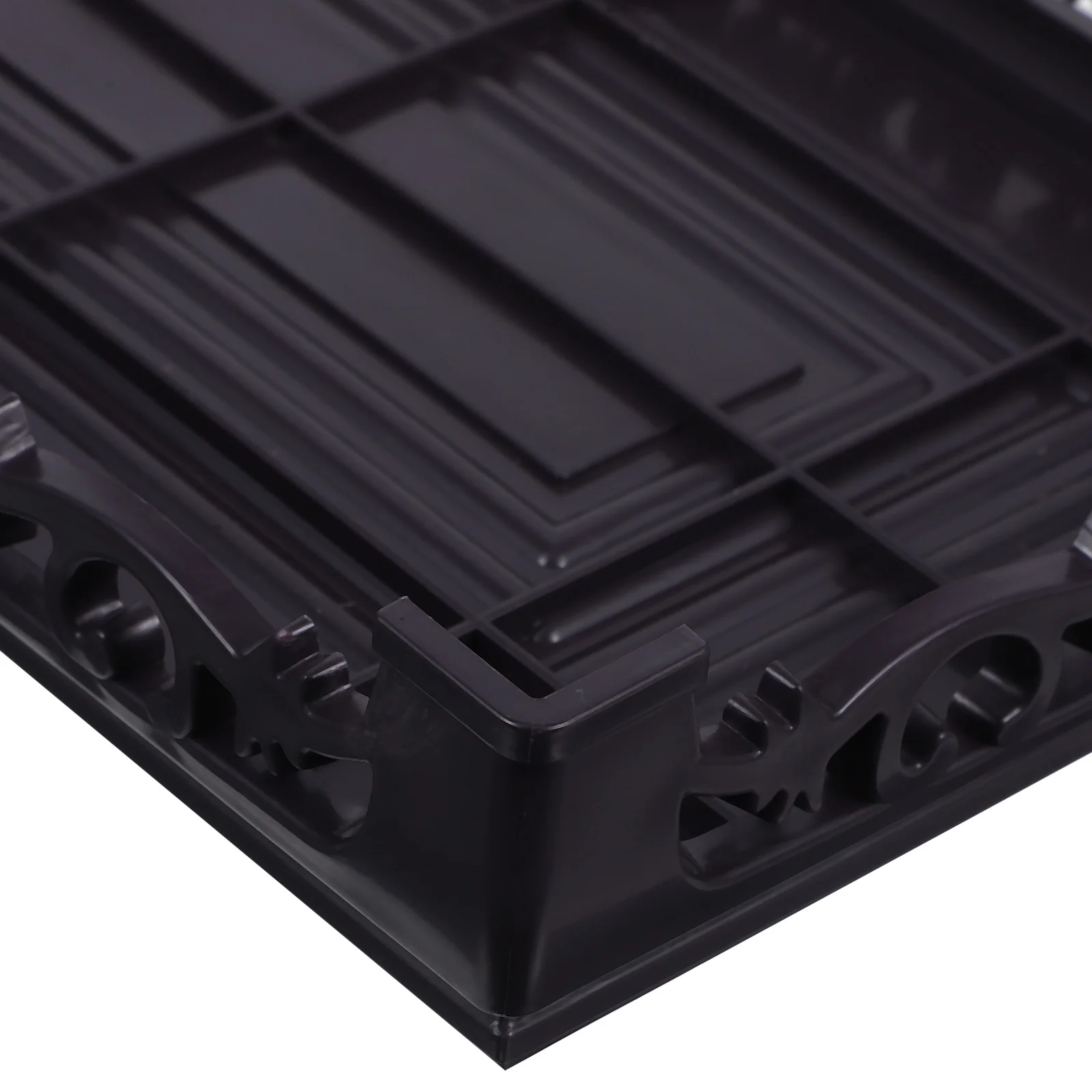 

2Pcs Plastic Plant Stand Rectangular Base Durable Potted Flower Riser Indoor Vase Display Shelf Fish Bowl Plastic Plant Stand