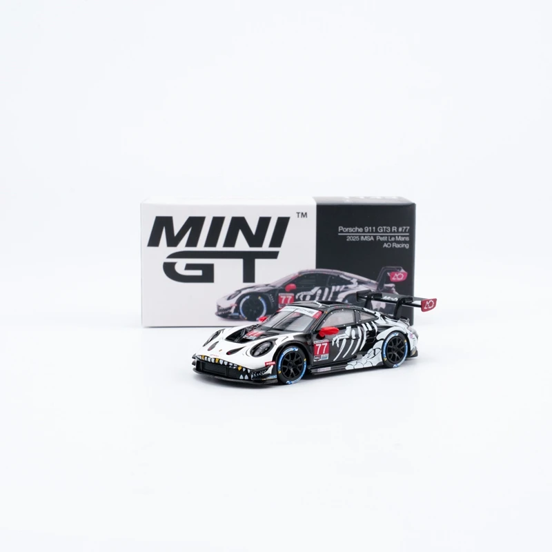 Modelo de Auto a Escala MINIGT MINI GT 911 GT3 R # 77 1:64