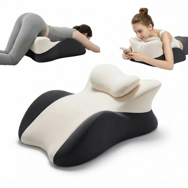 Memory Foam Wedge Pillow For Adults, Ergonomic Prone Pillow & Reading Pillow For Bed Pillows