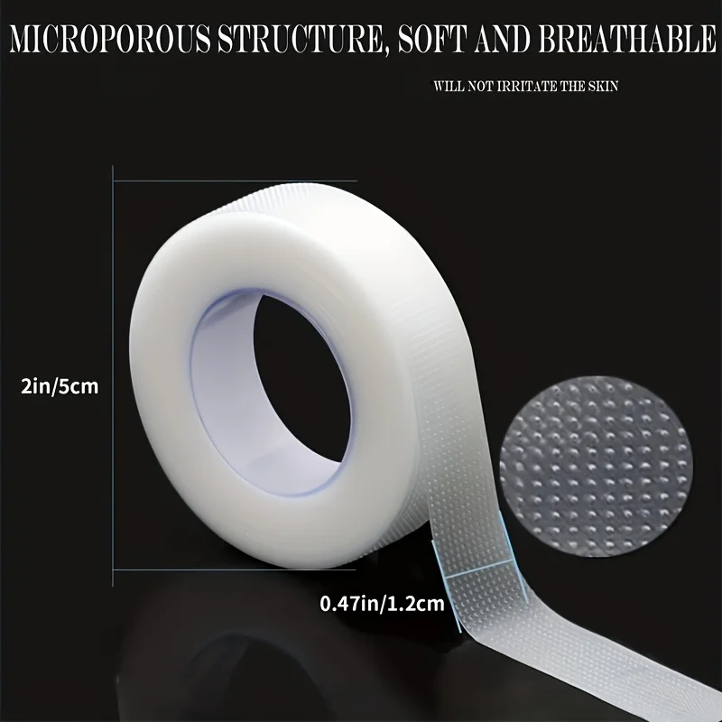 Breathable Microporous Eyelash Extension Tape - Hypoallergenic Transparent Fabric Adhesive for Sensitive Skin | Salon-Grade Lash