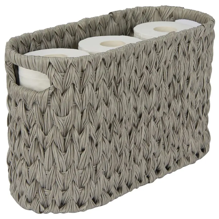 

Хранение бумаги, водонепроницаемый усилитель, отдельно стоящая корзина для туалетной бумаги для хранения в ванной комнате, 6 рулонов, серый