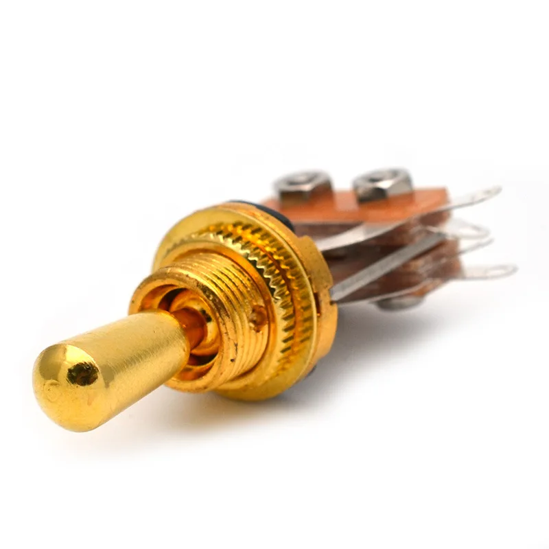 Electric Guitar 3-Way Pickup Selector Switch Open Chassis Toggle Switch Metal Knob Cap Available Black/Gold/Chrome Replacement