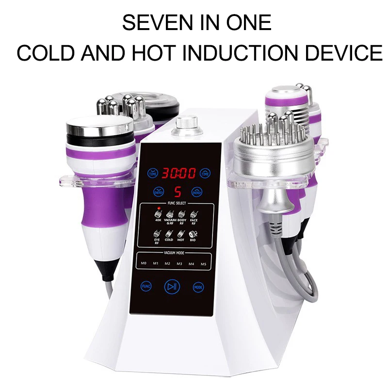 Seven in One, Hot and Cold Induction Device, RF Color Light Microcurrent 40K Body Analyzer