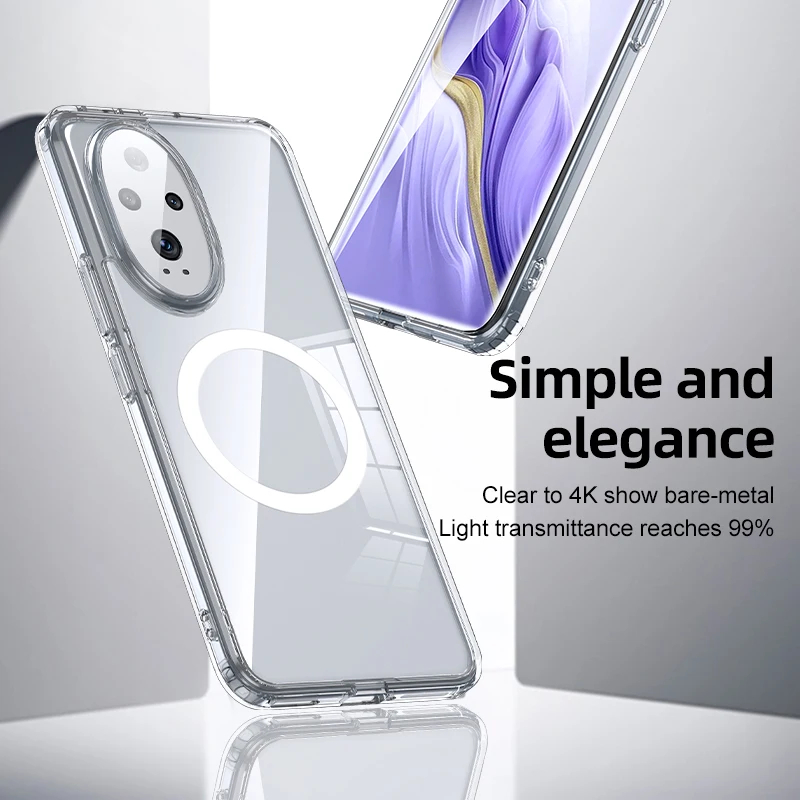 Airbags Shockproof Magnetic Wireless Charging Case Shell For Honor 200 100 90 80 Pro 80 SE Rugged Protection Armor Cover