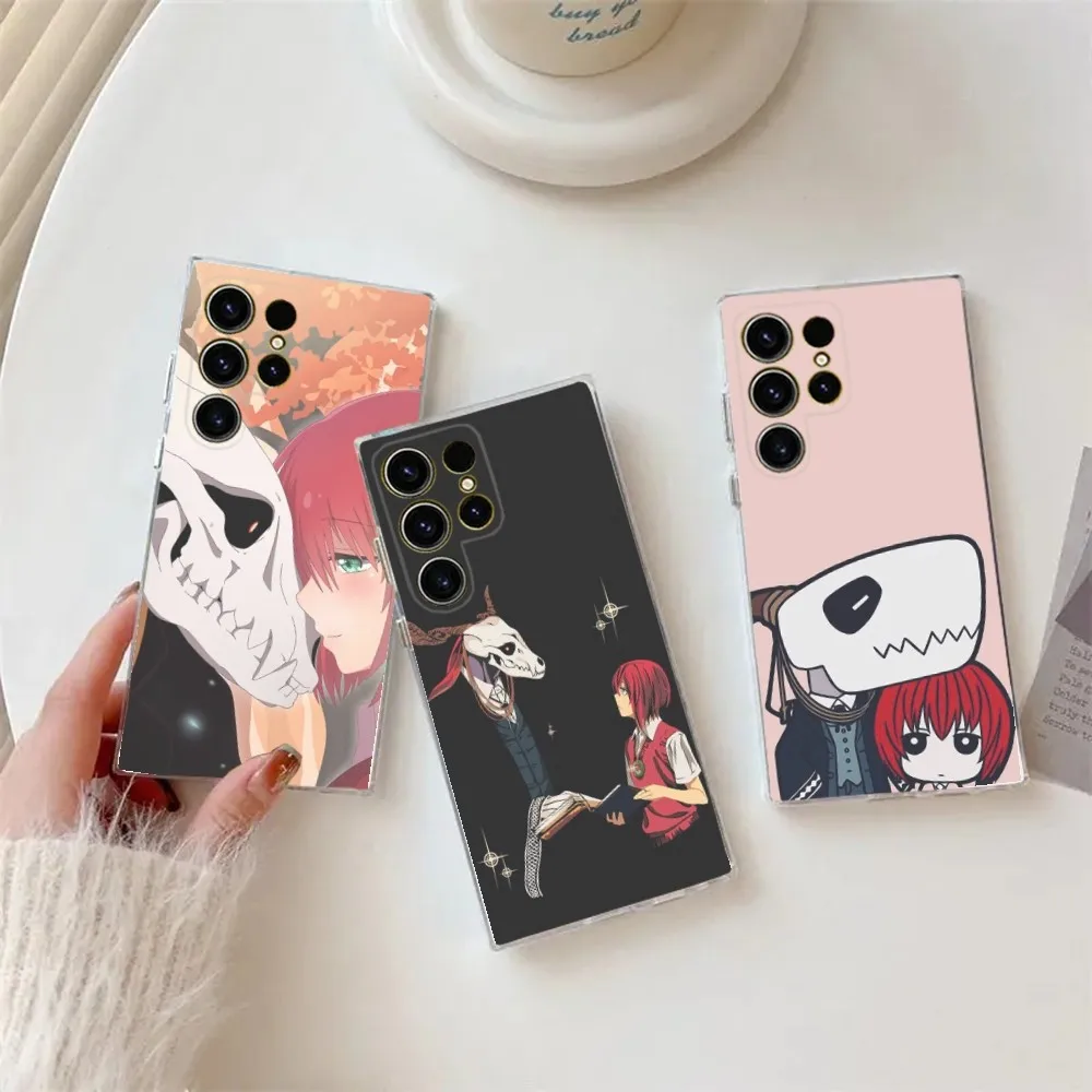 

Ancient Magus Bride Phone Case Silicone Case Clear for Samsung S30,S23,S21,S22,S20 Ultra,S20 FE Lite, S10,S9,S8 PIus Cover