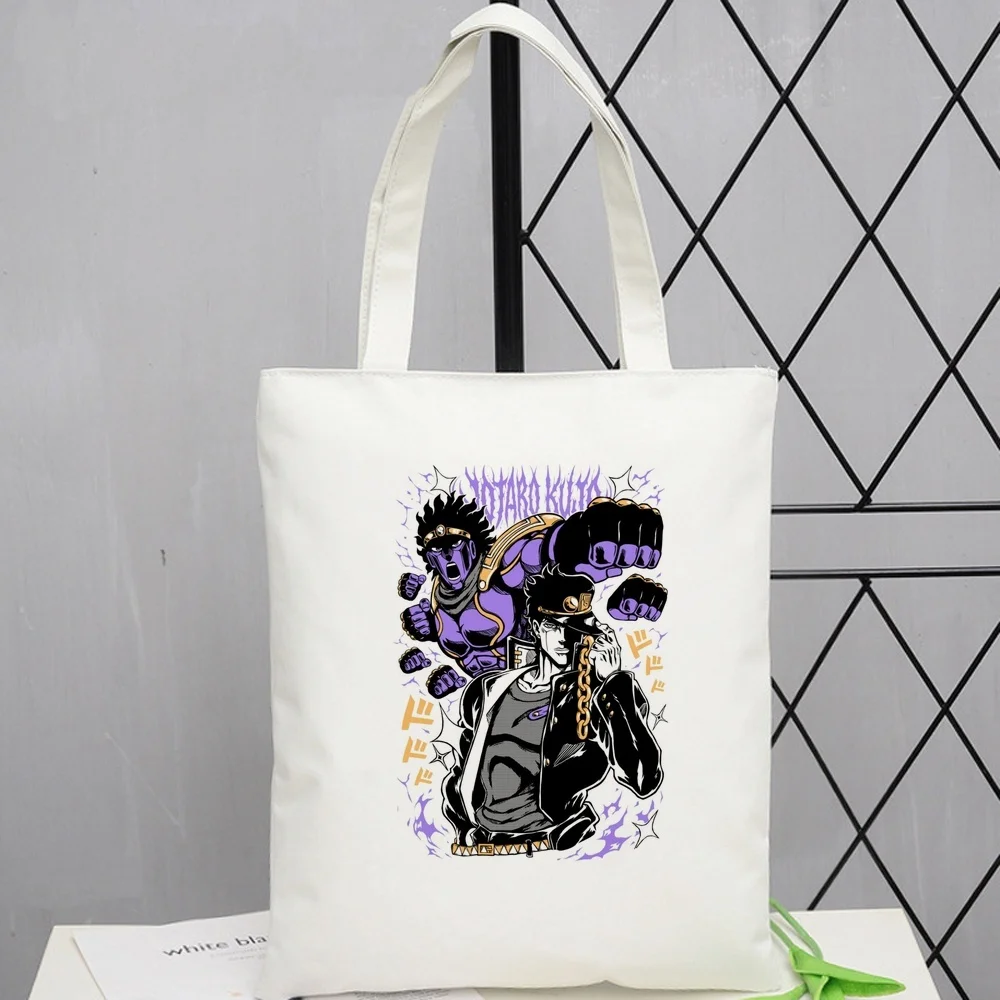 Jojo’s Bizarre Adventure tote bag shopping sac cabas foldable grocery totebag femme