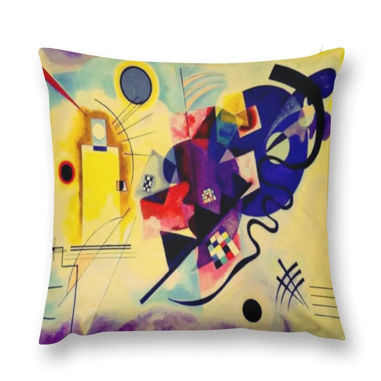 Wassily Kandinsky Yellow-Red-Blue Kandinsky Abstract Art Throw Pillow New year Sofa Cover pillow