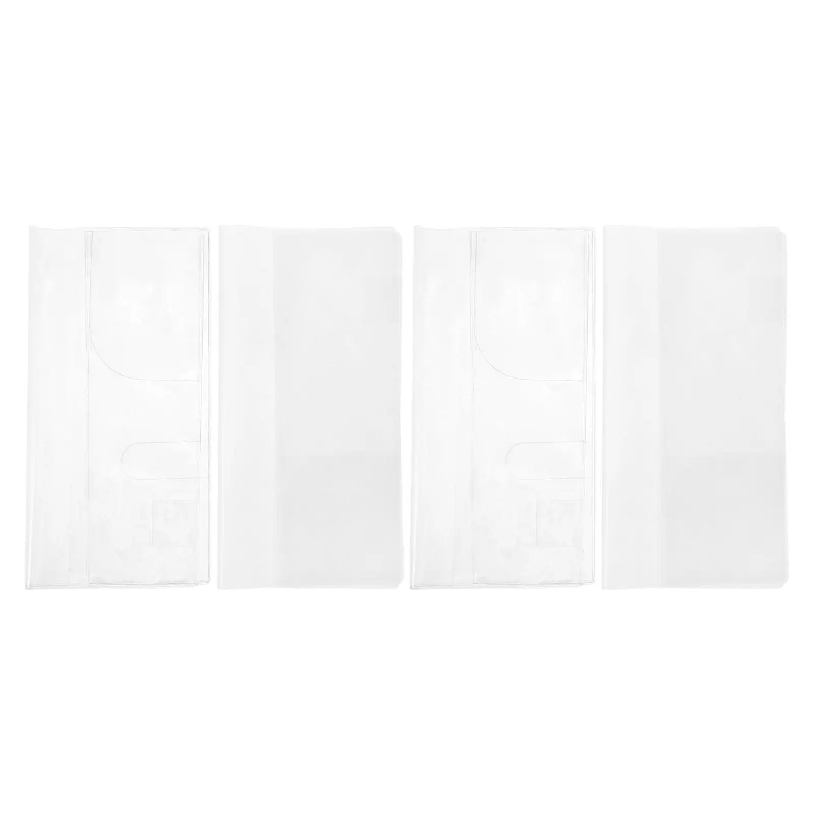 4Pcs Clear Notebook Covers PVC Waterproof Book Protector for 48K Journal Planner Hardback Book Protection School Office Use view 5