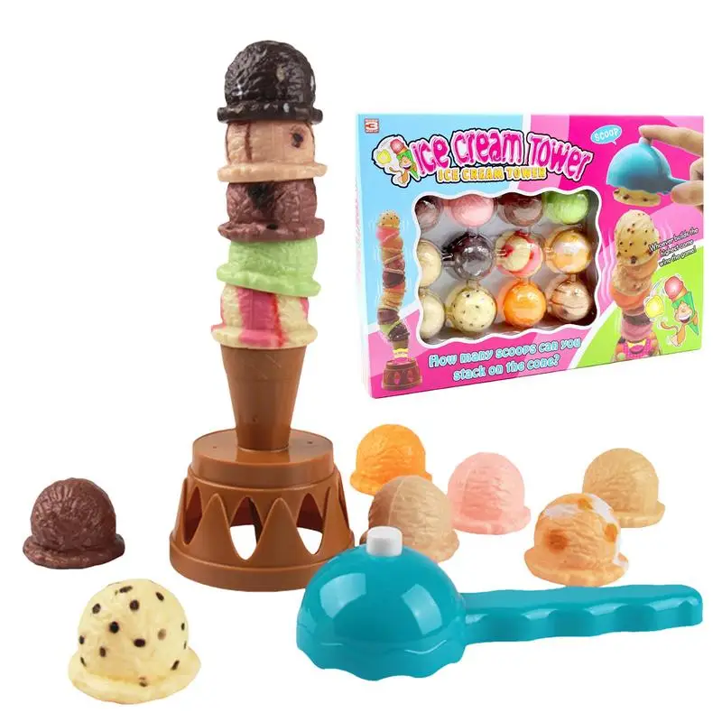 

Ice Cream Stacking Toy | Ice Cream Cone Play Set | Ice Cream Learning Activities Set Fine Motor Skills Toys for Kids Ages 3-5