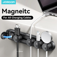 Joyroom 5-in-1 Magnetic Cable Organizer Management Adjustable Sliding Track Cable Clips Under Desk Wire Keeper JR-ZS588