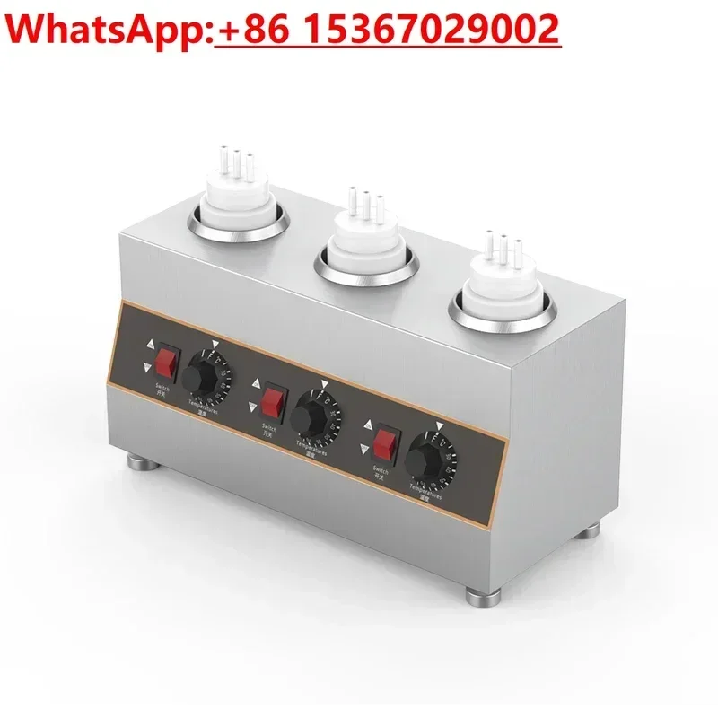 220V/110V 1 2 3 Bottles Electric Sauce Chocolate Warmer Machine Heating Cheese Fruit Jam Warming Machine Dispenser Melter