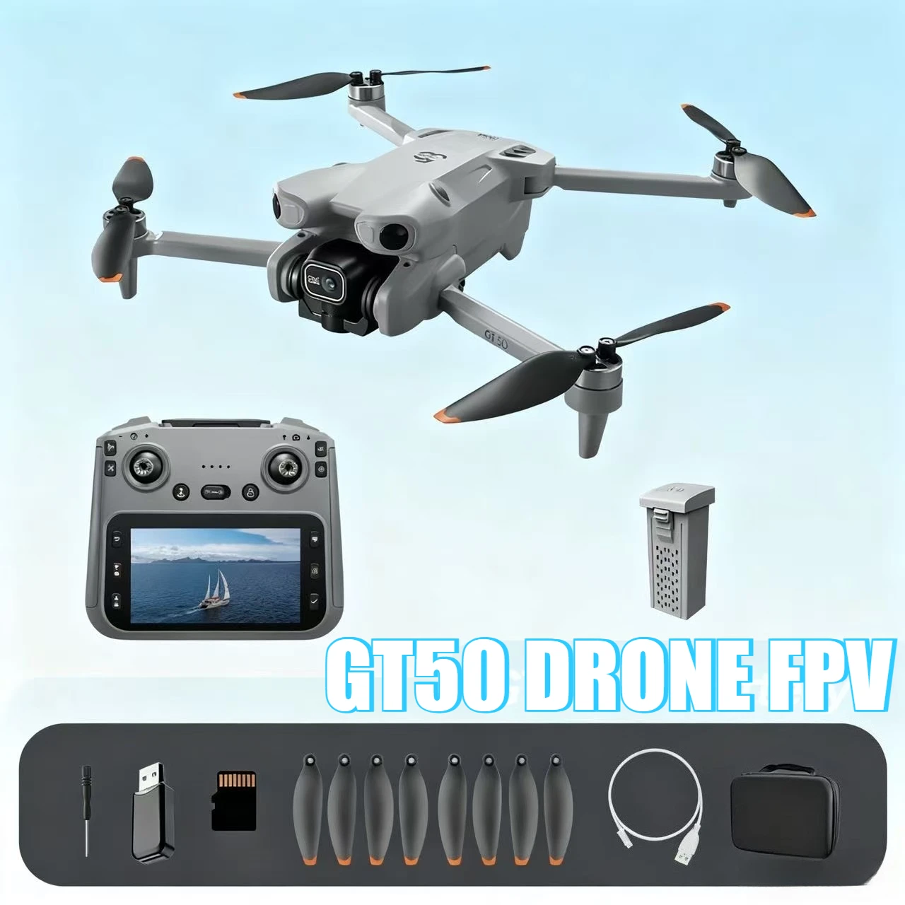

4.3-inch screen control GT50 FPV optical flow obstacle avoidance brushless WIFI aerial drone 4k professional drones con cámara