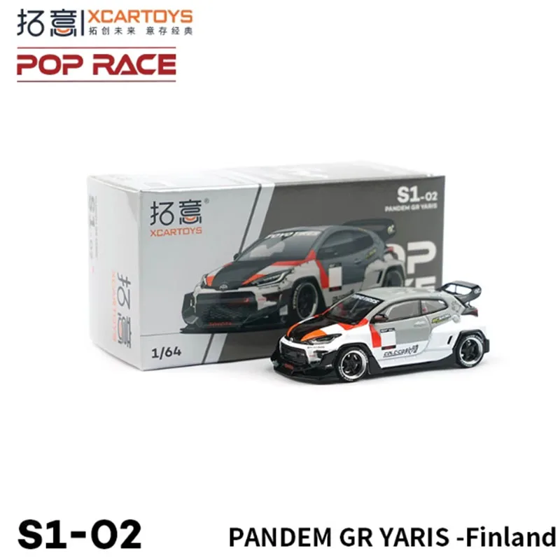 XCARTOYS POPRACE 1:64 GR Yaris Pandem Rocket Bunny Modello di auto in lega Collezione classica per adulti Display Regalo souvenir