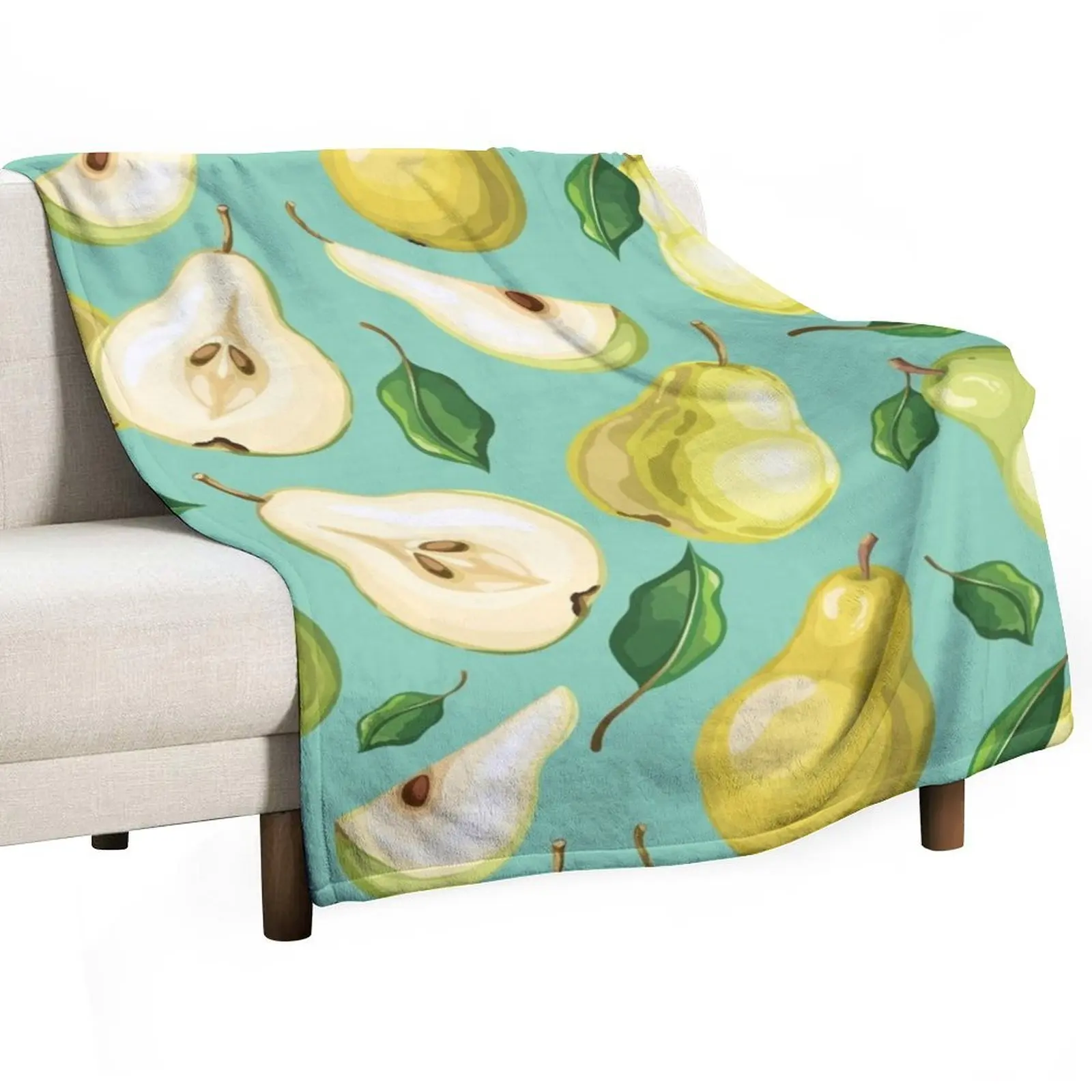 

Pears... Fresh, Sweet And Delicious Throw Blanket Picnic Thin Blankets Sofas Of Decoration Polar Blankets