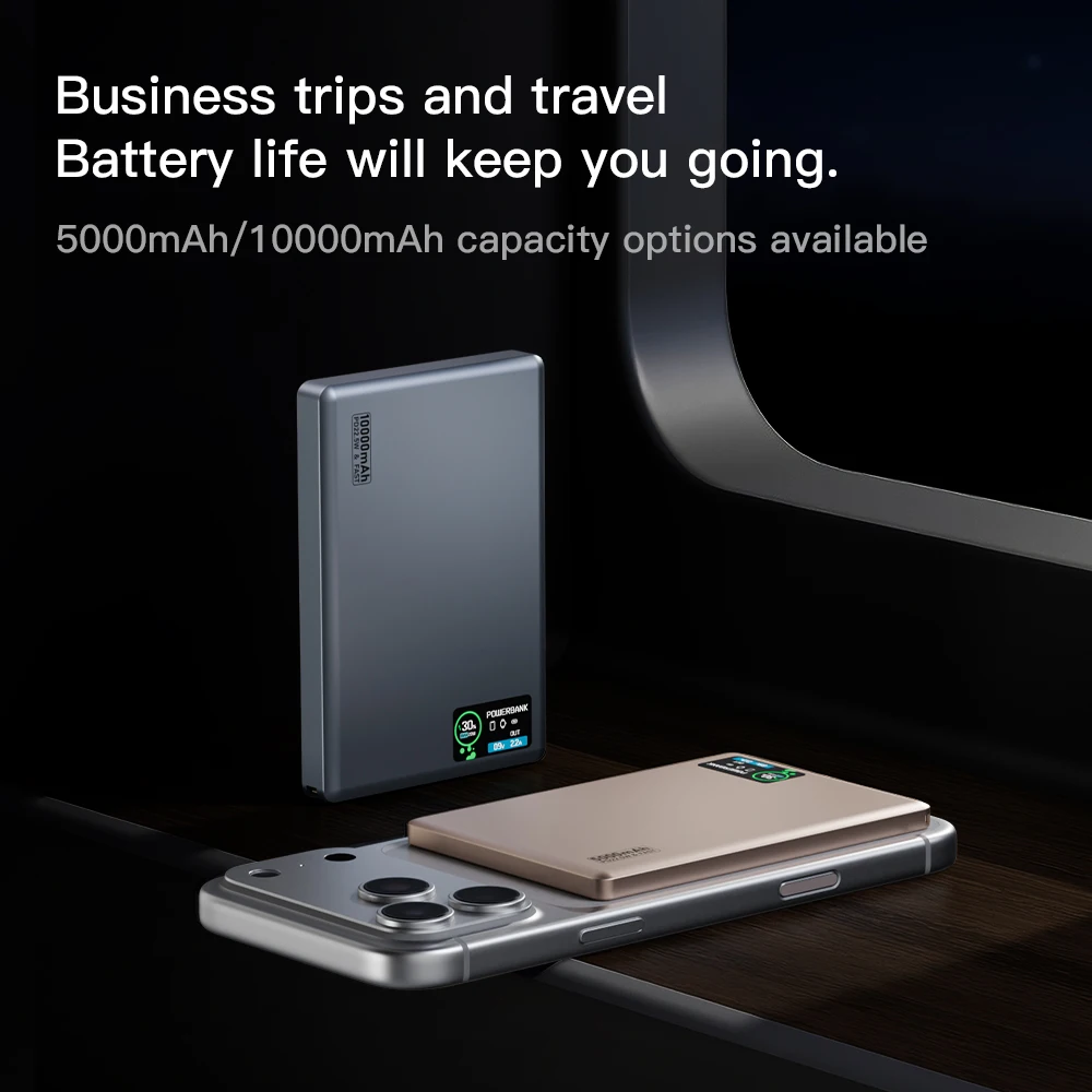Smart Display Screen Wireless Charging Powerbank for Magsafe iPhone 17 Backup Battery Power Banks Charger for Apple Watch 10 9 8 - view 5