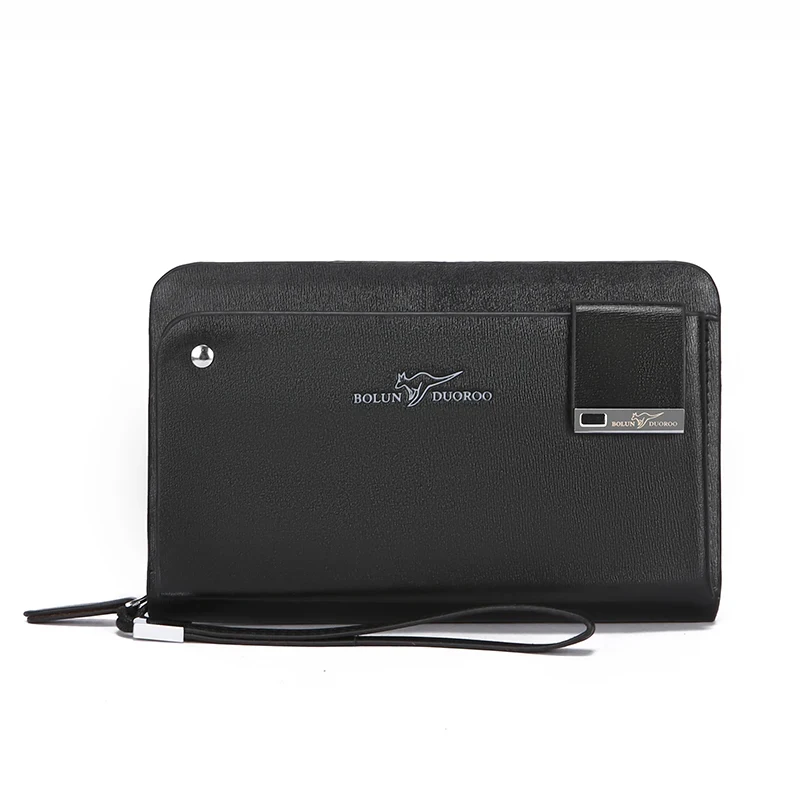 

Men's Fashionable PU Leather Wallet Handbag Solid Color Clutch Bag Sacoche Homme Pochette Uomo