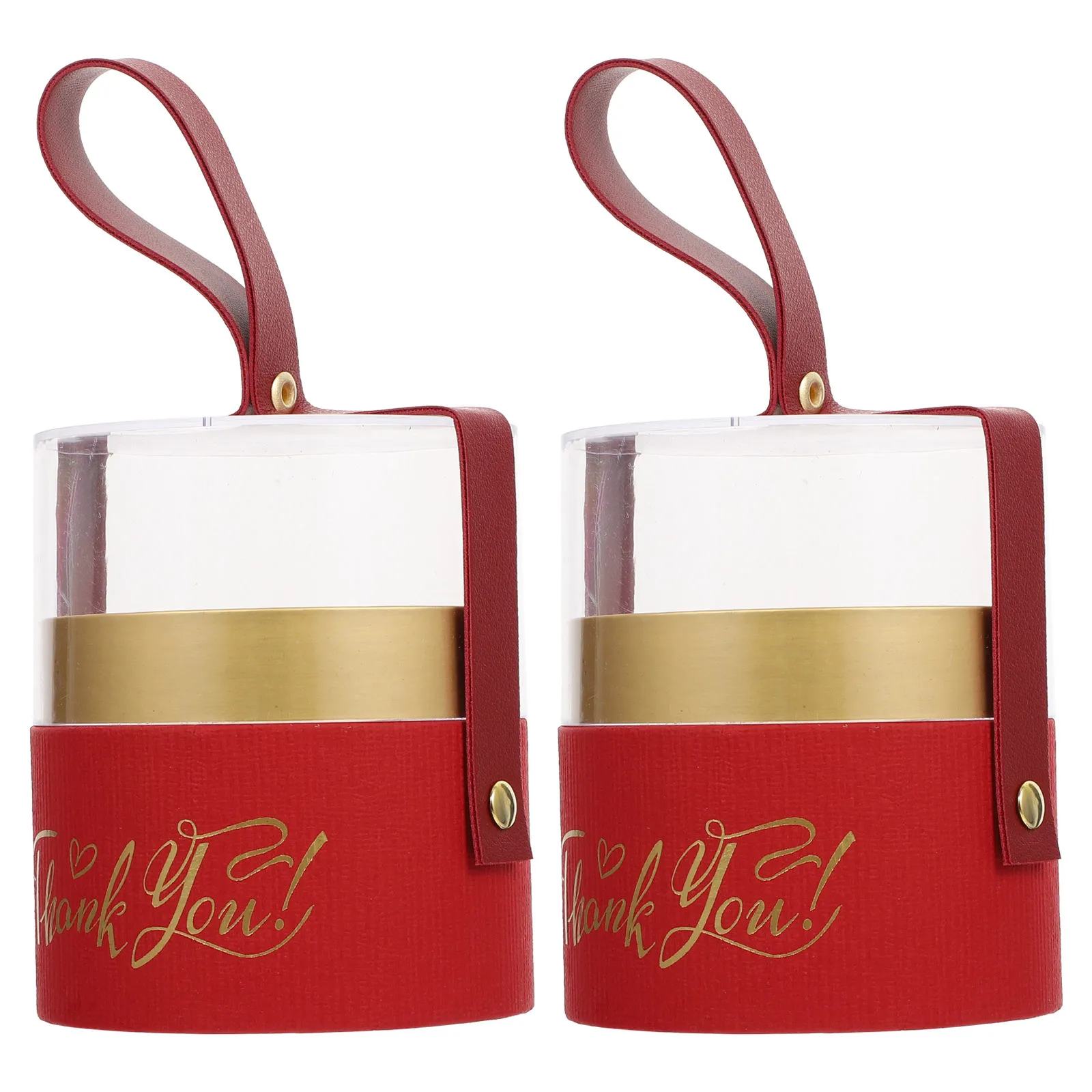 2 個のシリンダーキャンディボックス透明蓋チョコレートボックスポータブルギフト収納ケースエレガントなデザイン耐久性のある実用的な結婚式