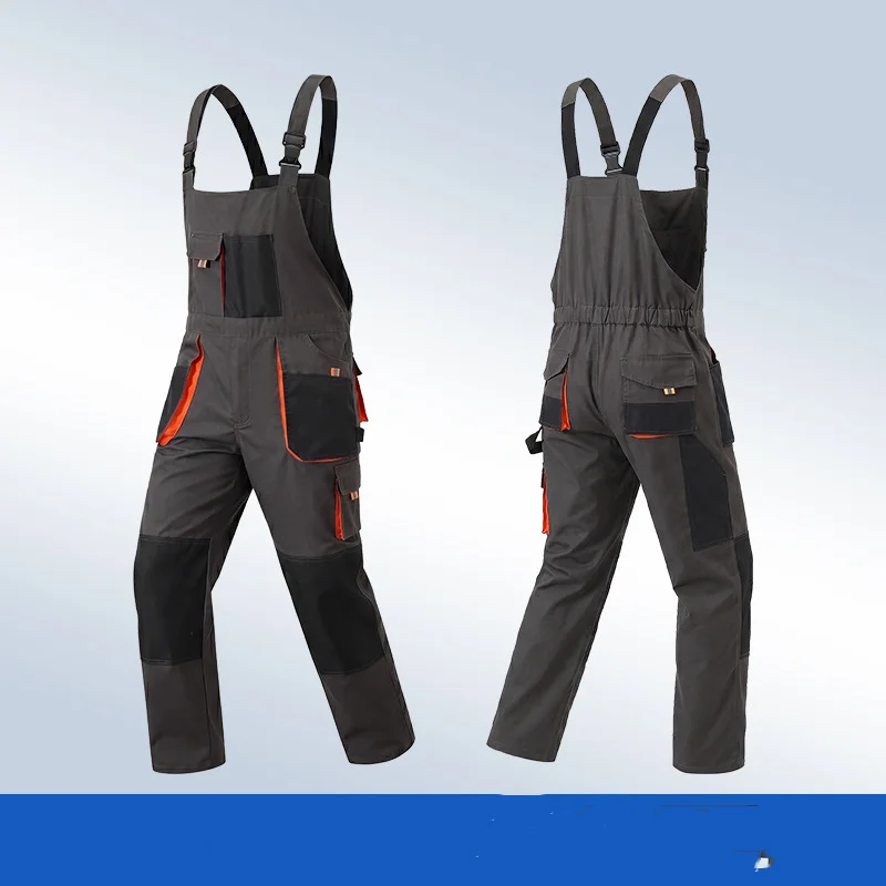 Men's Durable Reinforced Workwear Overalls – Multi-Pocket Mechanic's Jumpsuit