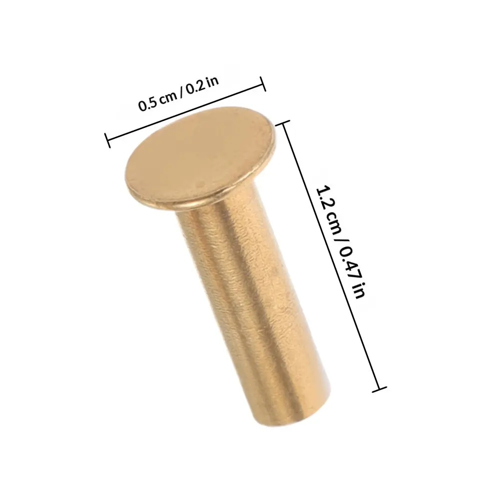 7Pairs Premium Copper Knife Handle Pins DIY Rivet Kit Precision Made for Stable Handle Attachment Kitchen Knives Cutlery Repair view 6