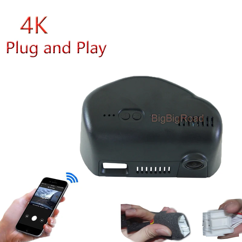 4K Plug And Play Wifi Car DVR Dash Cam Camera For Jeep Grand Cherokee 2012 2013 2014 2015 2016 2017 2018 / Cherokee 2015 2017