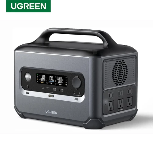 UGREEN 휴대용 파워 스테이션, 1200W 1024Wh 대용량 LiFeP04 배터리, 1.5H 고속 충전 발전기, 야외 캠핑용, GS1200 