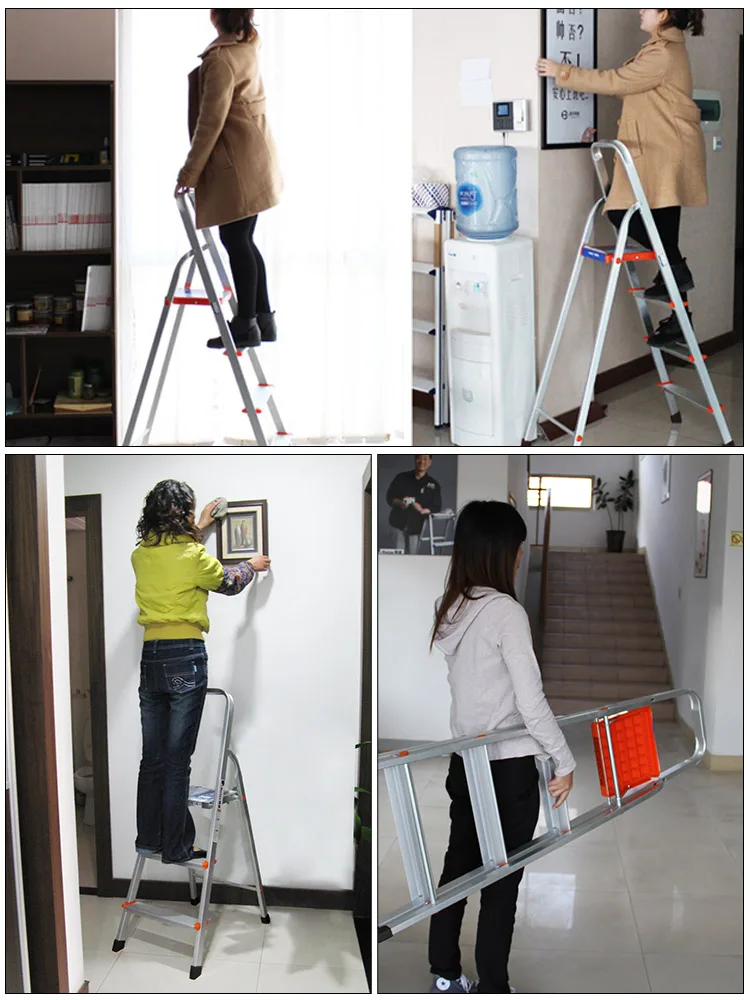 aluminum alloy household ladder climbing, foldable ladder, herringbone ladder, thickened escalator, multi-functional lad