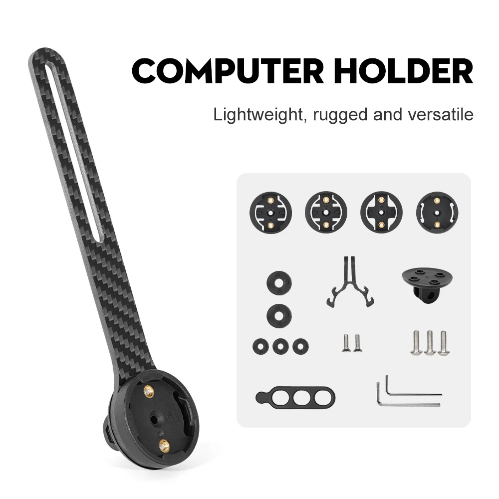 Bike Computer Holder Carbon Cycling Computer Stopwatch Speedometer Mount Holder For Wahoo Garmin Giant Bryton  Light Holder